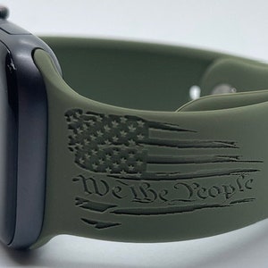 We The People| American Flag | Patriotic Style| Watch Band | Fits 38/40/41MM and 42/44/45/46/49MM Series 1-10 & SE/Ultra watches