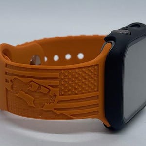 Off-Road 4x4 American Flag and Tire Tread | Watch Band | Fits 38/40/41MM and 42/44/45/46/49 MM Series 1-10 & SE/Ultra watches