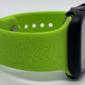 Grinch | Grinchmas Blend Watchband | Christmas Custom Engraved Watch Band| Fits all Series 1-10 & SE/Ultra watches