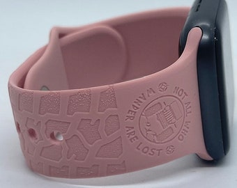 Not All Who Wander Are Lost with 4x4 | Personalized Custom Engraved Watch Band | Fits all Series 1-10 & SE/Ultra watch