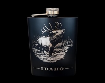 Flasque IDAHO ELK personnalisée gravée