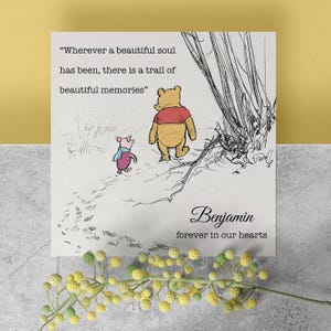 Carte commémorative personnalisée - À la mémoire d'une mère, d'un père, d'une grand-mère et d'un grand-père - Carte commémorative pour la perte d'un être cher GG114 image 3