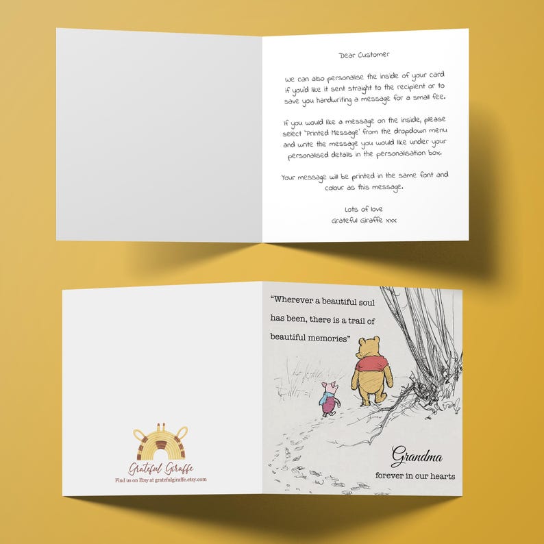 Carte commémorative personnalisée - À la mémoire d'une mère, d'un père, d'une grand-mère et d'un grand-père - Carte commémorative pour la perte d'un être cher GG114 image 10