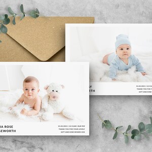 Personalised New Baby Thank You Cards Photo Birthday Thank You Notes Personalised Thank You Cards with Photo Baby Announcement Newborn Cards image 8