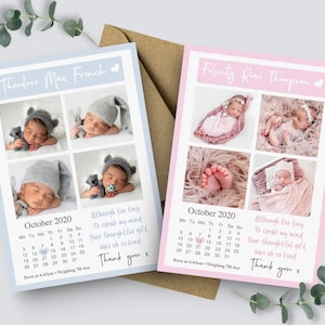 Personalised New Baby Thank You Cards Photo Birthday Thank You Notes Personalised Thank You Cards with Photo Baby Announcement Newborn Cards image 7
