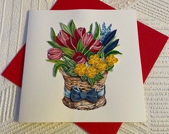 Flowers - Quilling card