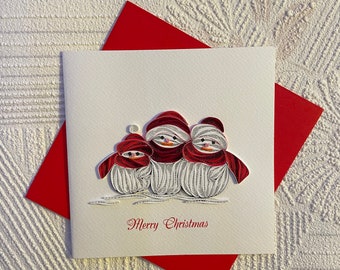 Ho Ho Ho - Merry Christmas - Quilling Card - Greeting