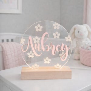 3D night light bedtime light Floral 90's daisy personalized flower bedroom lamp sleeping