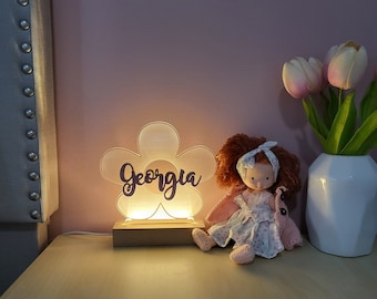 3D night light bedtime light Floral 90's daisy personalized flower bedroom lamp sleeping