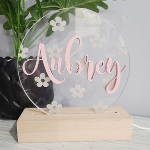 3D night light bedtime light Floral 90's daisy personalized flower bedroom lamp sleeping