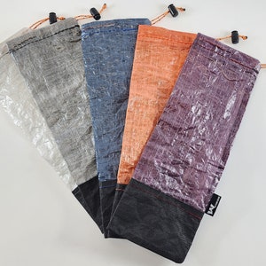 Stake Sack, Dyneema and Ultra 200, Ultralight and Tough - Few new Large orange stake sacks added!