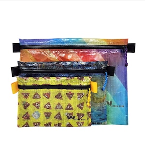 NEW! More Dyneema (DCF) Ultralight Flat Zipper Pouch - Custom Prints Set #2