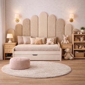 Upholstered Headboard Fence Wall Panels - Versatile Colors & Sizes for Stylish Bedroom Decor