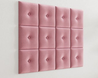 Exclusivos paneles de pared tapizados con botones: elegantes diseños cuadrados y rectangulares para una lujosa decoración del hogar