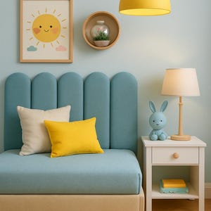 Wall headboard upholstered panels, large selection of colors and sizes, Wall Panel, Bedroom Decoration, Wall Decor