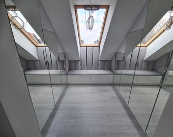 Panneaux muraux rembourrés géométriques élégants – Décoration carrée et rectangulaire contemporaine pour intérieurs tendance.
