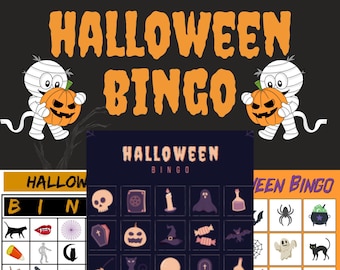 Printable Halloween Bingo Bundle | Party Game (Digital Download)