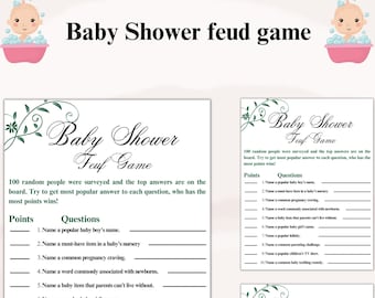 Baby Shower Feud Game | Printable Party Game (Instant Download)