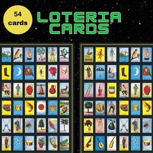 Loteria Cards Pdf Download,Loteria Moderna Cards , Instant Printable Fun Party Game, Loteria Mexicana, Lotería Fiesta Juego De Bingo