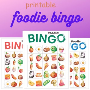 Bingo de 100 frutas y verduras, alimentación saludable, juego para niños, frutas exóticas, TARJETAS DE BINGO FOODIE, tarjeta de juego de bingo, imprimible para una alimentación saludable