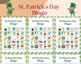 St. Patrick's Day Bingo Game – Irish Party Printable (Digital Download)