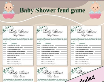 Bridal Shower Feud Game, Printable Wedding Activity (PDF)