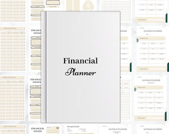 Minimalistischer Kalender | Haushalts-, Ersparnis- & Schulden-Tracker (Digitaler Download)
