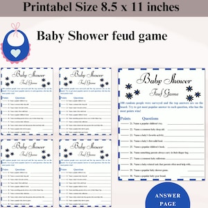 Baby Shower Games | Baby Shower Feud | Baby Shower Friendly Feud Game| Printable Games | Instant Download | Mother to Be Party Game