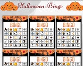 Spooky Halloween Bingo Game - 20 Unique Cards (PDF)