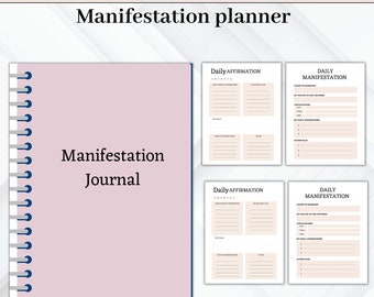 Diário de Manifestação para Imprimir | Caderno de Exercícios da Lei da Atração (Download Digital)