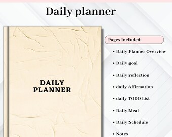 Printable Daily Planner | Productivity & Wellness Tracker (Digital Download)
