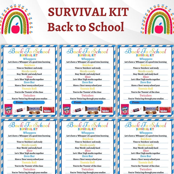 Teacher Survival Kit Printable - Etsy