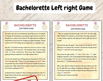 Printable Bachelorette Left Right Game | Bridal Party Activity (PDF)