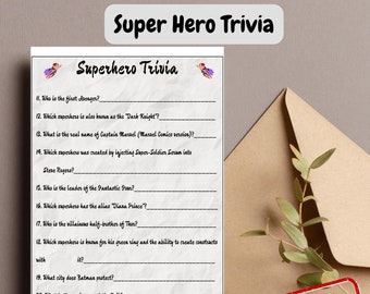 スーパーヒーロークイズゲーム、楽しいスーパーヒーローチャレンジ（即時ダウンロード）