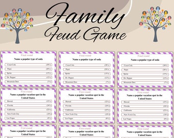 Printable Family Feud Game, Party Group Game (Instant Download)