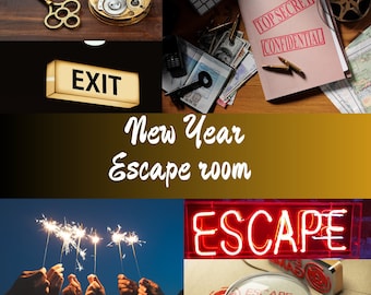 New Year's Eve Escape Room, Printable Puzzle Game (Instant Download)