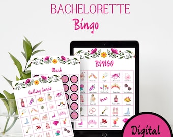 Bachelorette Party Bingo Game - Printable Bridal Shower Activity (Digital Download)