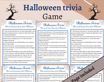 Spooky Halloween Trivia Game – Printable Party Icebreaker (Instant Download)
