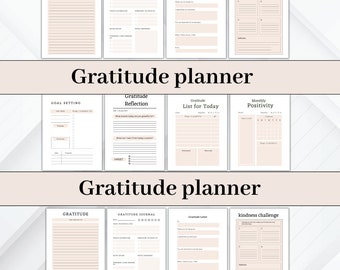 Gratitude Journal Printable | Daily Positivity Planner (A4, 8.5x11 inches)