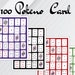 Printable Pokeno Card Game 100 Poker Keno Cards Set 1-4 Colors Pokeno ...