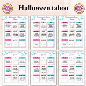 Halloween Taboo Game Printable | Fun Halloween Party Game | taboo game | Spooky Word Guessing Game | Family-Friendly Halloween Activity