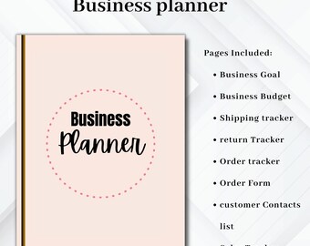 Printable Business Planner, Financial Tracker, Small Business Organizer (Digital Download)