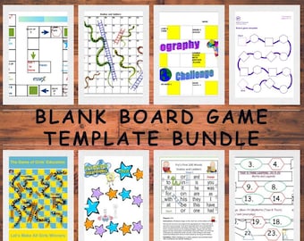 35 Printable Board Game Templates, Custom DIY Gameboard (Digital Download)