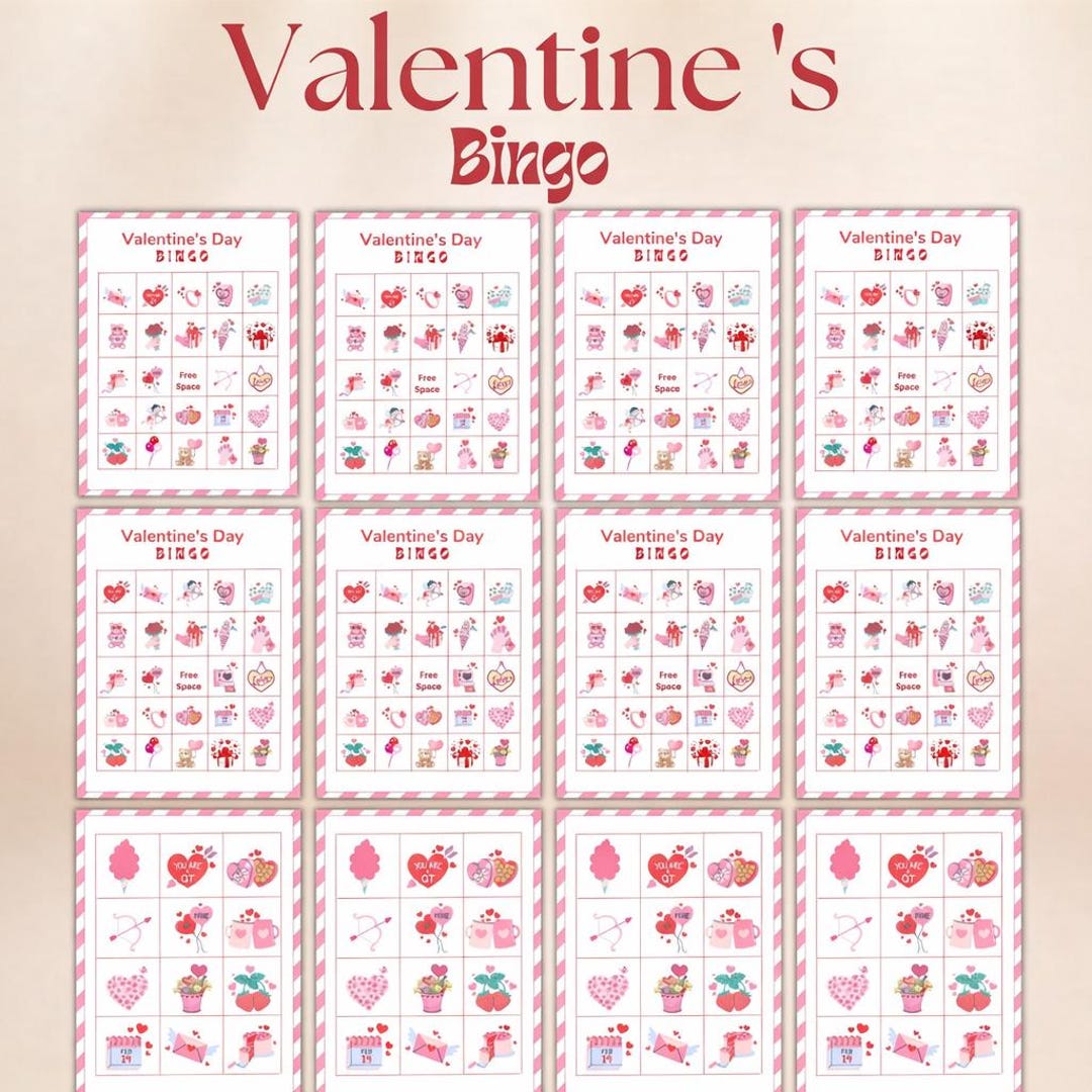 Valentine’s Day Bingo Game for Kids | Printable Family Bingo ...