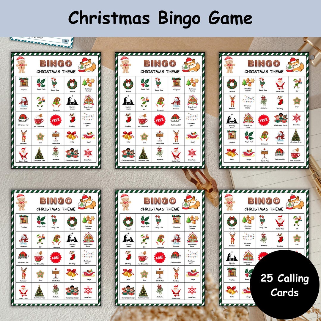 Christmas Bingo Game | Holiday Party Activity (printable Instant ...