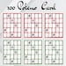 Printable Pokeno Card Game |100 Poker Keno Cards Set 1-4 Colors ...