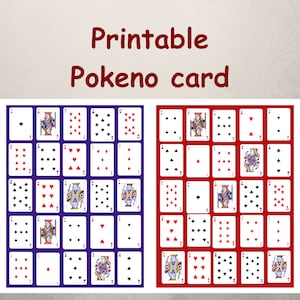 Printable Pokeno Card Game 100 Poker Keno Cards Set 1 4 Colors Printable Pokeno Card Game 100 Poker Keno Cards Set 1 4 Colors
