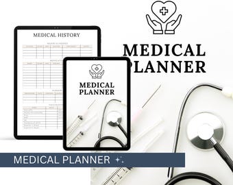 Medical Planner, Health Tracking, Wellness Organizer (Printable & Digital)