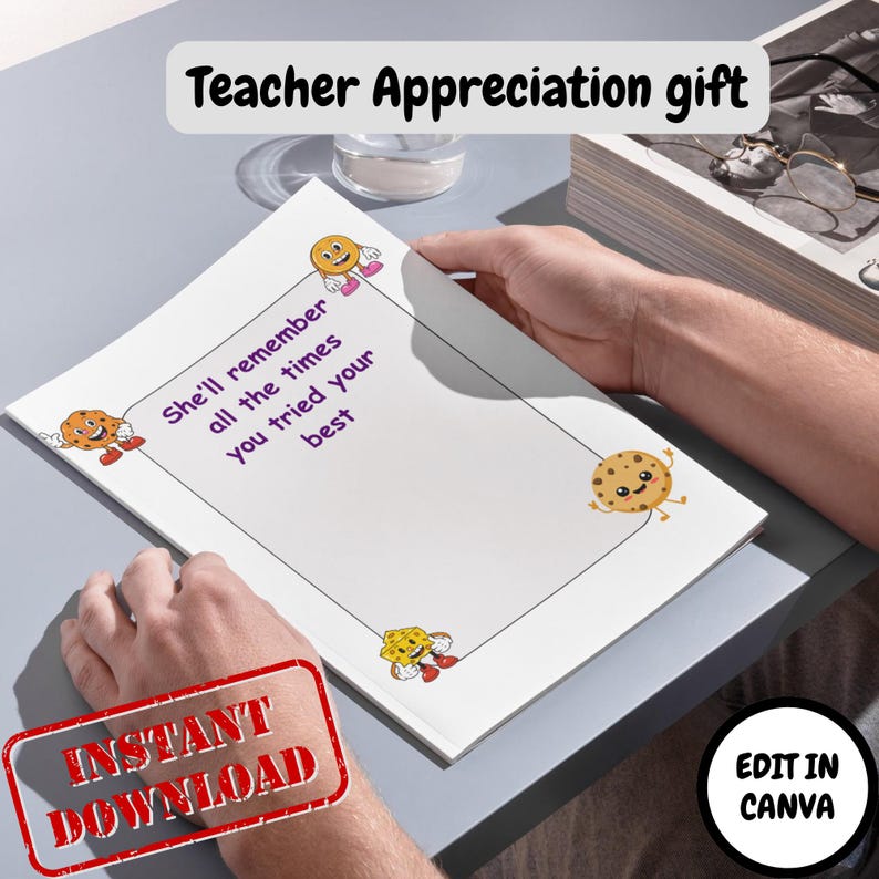 Teacher Appreciation Gift | Printable Affirmation Cards (canva Editable ...