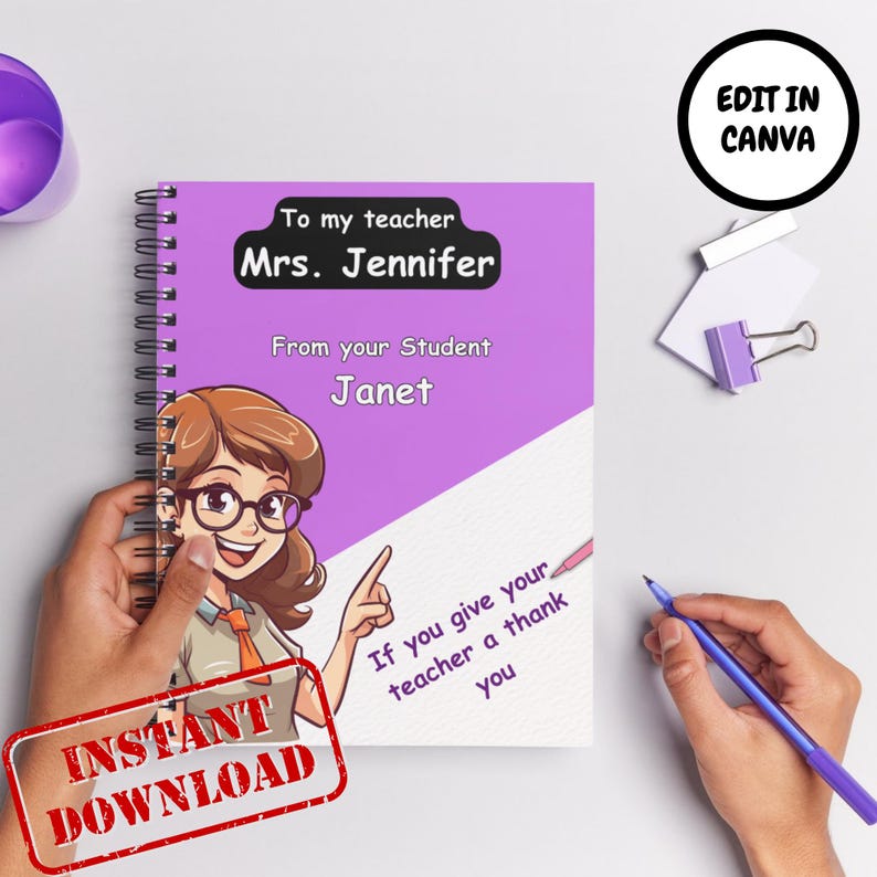 Teacher Appreciation Gift | Printable Affirmation Cards (canva Editable ...